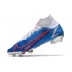 Nuovo Nike Mercurial Superfly 8 Elite FG Bianco Blu Rosso