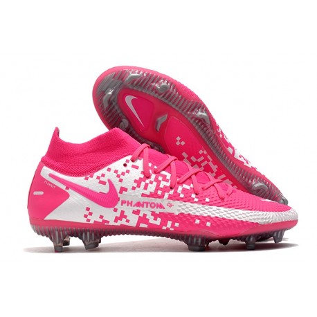Scarpe Nike Phantom GT Elite DF FG Rosa Bianco