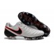 Scarpe da Calcio Nuovo 2016 Nike Tiempo Legend VI FG Pelle Platino Puro/Arancione Hyper