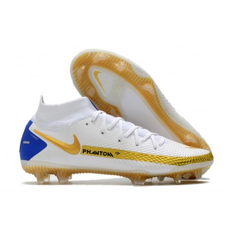 Scarpe Nike Phantom GT Elite DF FG Blanco Oro Blu