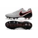 Scarpe da Calcio Nuovo 2016 Nike Tiempo Legend VI FG Pelle Platino Puro/Arancione Hyper