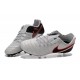 Scarpe da Calcio Nuovo 2016 Nike Tiempo Legend VI FG Pelle Platino Puro/Arancione Hyper