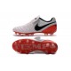 Scarpe da Calcio Nuovo 2016 Nike Tiempo Legend VI FG Pelle Bianco Rosso Nero
