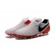 Scarpe da Calcio Nuovo 2016 Nike Tiempo Legend VI FG Pelle Bianco Rosso Nero