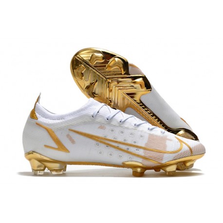 Nike Mercurial Vapor 14 Elite FG scarpa da calcio uomo Bianco Oro