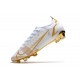 Nike Mercurial Vapor 14 Elite FG scarpa da calcio uomo Bianco Oro