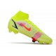Nike Mercurial Superfly VIII Elite FG Uomo Volt Cremisi Vivace Nero