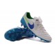Scarpe da Calcio Nuovo 2016 Nike Tiempo Legend VI FG Pelle Bianco Blu