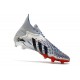 adidas Predator Freak+ FG Argento Metallico Nero Core Scarlatto