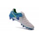 Scarpe da Calcio Nuovo 2016 Nike Tiempo Legend VI FG Pelle Bianco Blu