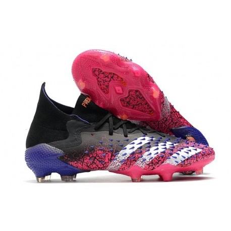 Scarpa adidas Predator Freak.1 FG Nero Core Bianco Rosa Shock