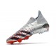 Scarpa adidas Predator Freak.1 FG Argento Metallico Nero Core Scarlatto