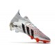 Scarpa adidas Predator Freak.1 FG Argento Metallico Nero Core Scarlatto