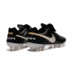 Scarpe da Calcio Nuovo 2016 Nike Tiempo Legend VI FG Pelle Nero Bianco Oro