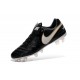 Scarpe da Calcio Nuovo 2016 Nike Tiempo Legend VI FG Pelle Nero Bianco Oro