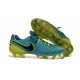 Scarpe da Calcio Nuovo 2016 Nike Tiempo Legend VI FG Pelle Blu Verde Nero