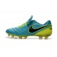Scarpe da Calcio Nuovo 2016 Nike Tiempo Legend VI FG Pelle Blu Verde Nero