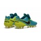 Scarpe da Calcio Nuovo 2016 Nike Tiempo Legend VI FG Pelle Blu Verde Nero