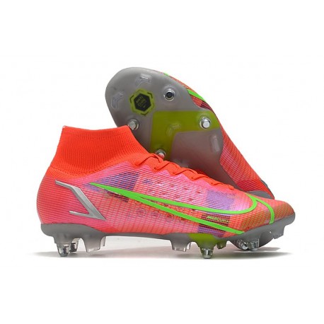 Nike Mercurial Superfly VIII Elite SG-PRO AC Cremisi Vivace Argento
