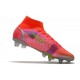 Nike Mercurial Superfly VIII Elite SG-PRO AC Cremisi Vivace Argento