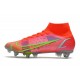 Nike Mercurial Superfly VIII Elite SG-PRO AC Cremisi Vivace Argento