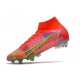 Nike Mercurial Superfly VIII Elite SG-PRO AC Cremisi Vivace Argento