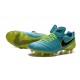 Scarpe da Calcio Nuovo 2016 Nike Tiempo Legend VI FG Pelle Blu Verde Nero