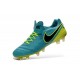 Scarpe da Calcio Nuovo 2016 Nike Tiempo Legend VI FG Pelle Blu Verde Nero