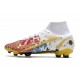 Nike Mercurial Superfly VIII Elite FG Uomo Ronaldo Bianco Rosso Blu Oro