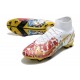 Nike Mercurial Superfly VIII Elite FG Uomo Ronaldo Bianco Rosso Blu Oro