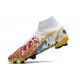 Nike Mercurial Superfly VIII Elite FG Uomo Ronaldo Bianco Rosso Blu Oro