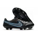 Nike Tiempo Legend 9 Elite FG Nuovo Nero Grigio Ferro
