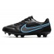 Nike Tiempo Legend 9 Elite FG Nuovo Nero Grigio Ferro