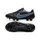 Nike Tiempo Legend 9 Elite FG Nuovo Nero Grigio Ferro