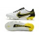 Nike Tiempo Legend 9 Elite FG Nuovo Bianco Fumo Scuro Grigio Nero Giallo