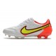 Nike Tiempo Legend 9 Elite FG Nuovo Bianco Volt Cremisi Vivace