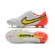 Nike Tiempo Legend 9 Elite FG Nuovo Bianco Volt Cremisi Vivace