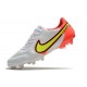 Nike Tiempo Legend 9 Elite FG Nuovo Bianco Volt Cremisi Vivace