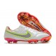 Nike Tiempo Legend 9 Elite FG Nuovo Bianco Rosso Rosa