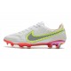 Nike Tiempo Legend 9 Elite FG Nuovo Bianco Rosso Rosa