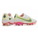 Nike Tiempo Legend 9 Elite FG Nuovo Bianco Rosso Rosa