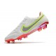 Nike Tiempo Legend 9 Elite FG Nuovo Bianco Rosso Rosa