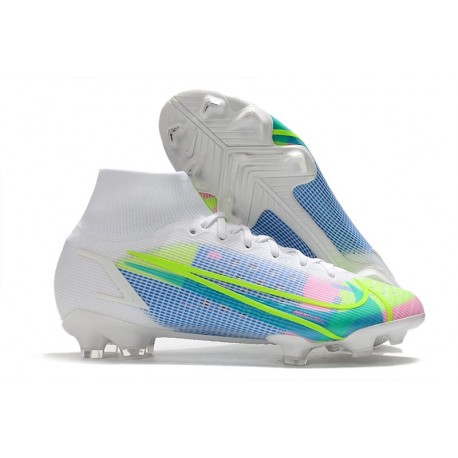 Nike Mercurial Superfly VIII Elite FG Uomo Bianco Blu