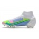 Nike Mercurial Superfly VIII Elite FG Uomo Bianco Blu