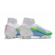 Nike Mercurial Superfly VIII Elite FG Uomo Bianco Blu