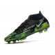 Nike Phantom GT II Elite DF FG Nero Metallic Platino Verde Strike