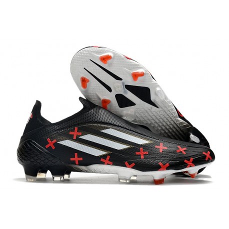 adidas X Speedflow+ FG Scarpa Nero Bianco Rosso