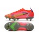Nike Mercurial Vapor 14 Elite SG Pro Cremisi Vivace Argento Metallico