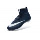 Nike Nuove Scarpe Calcio Mercurial Superfly CR7 FG Cyan Bianco