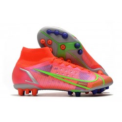 Nike Mercurial Superfly 8 Elite AG Pro Cremisi Vivace Argento Metallico